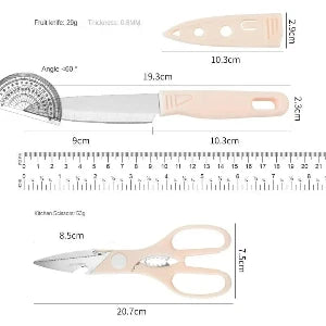 4 PCs Cutting Board With Knife Set