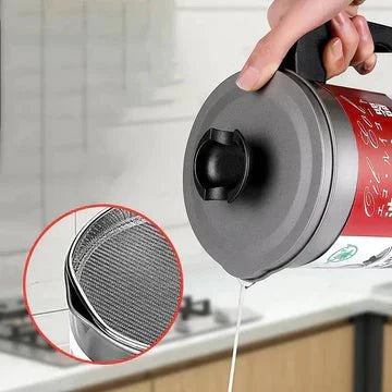 Stainless Steel Oil Stainer Pot - Imported Quality