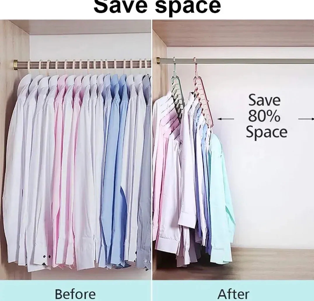 Unique wardrobe organizer (9 hole hanger)